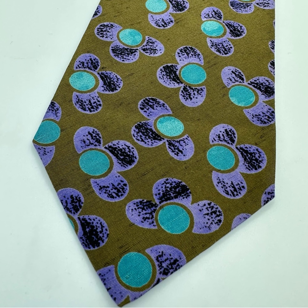 Vintage flowery silk tie from Julius - Picture 2 of 3